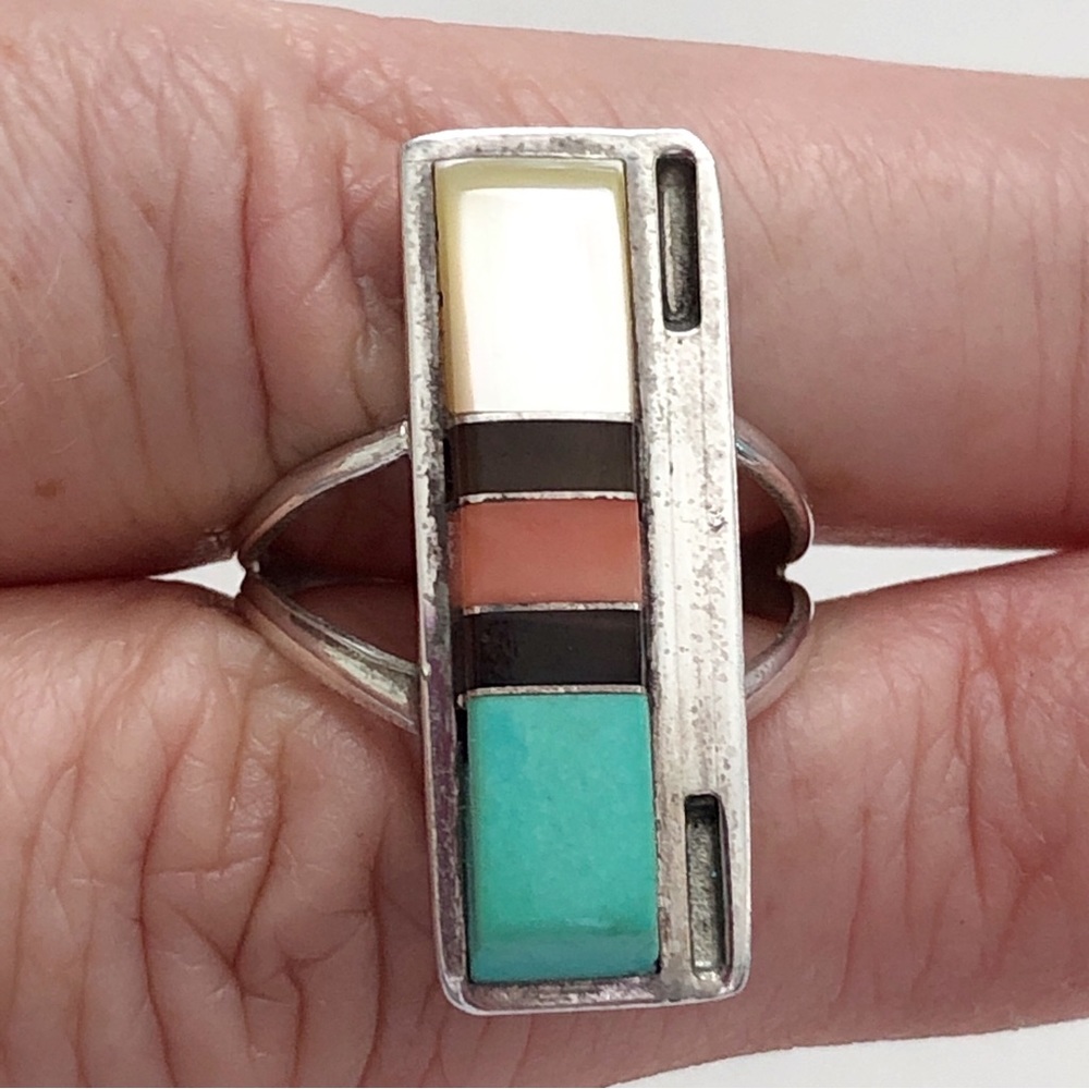 Vintage Martin & Esther Panteah Zuni Turquoise On… - image 8